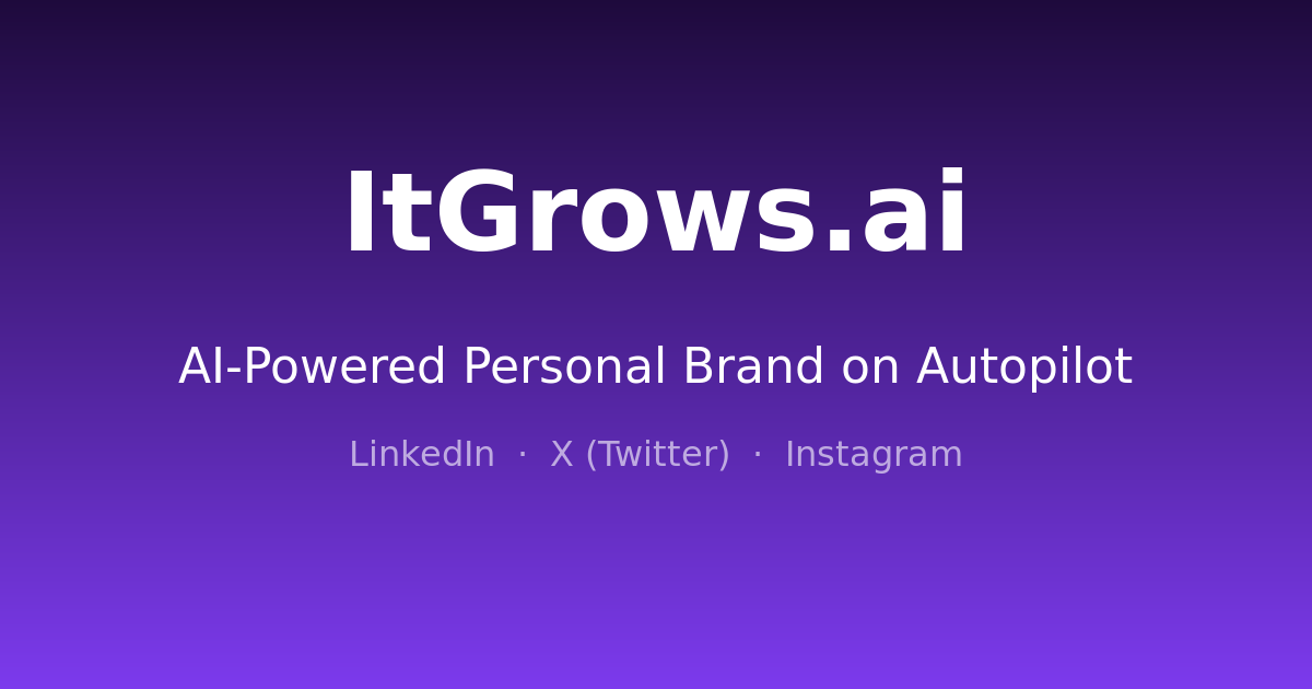 ItGrows.ai — AI Drafts Your LinkedIn & X Posts